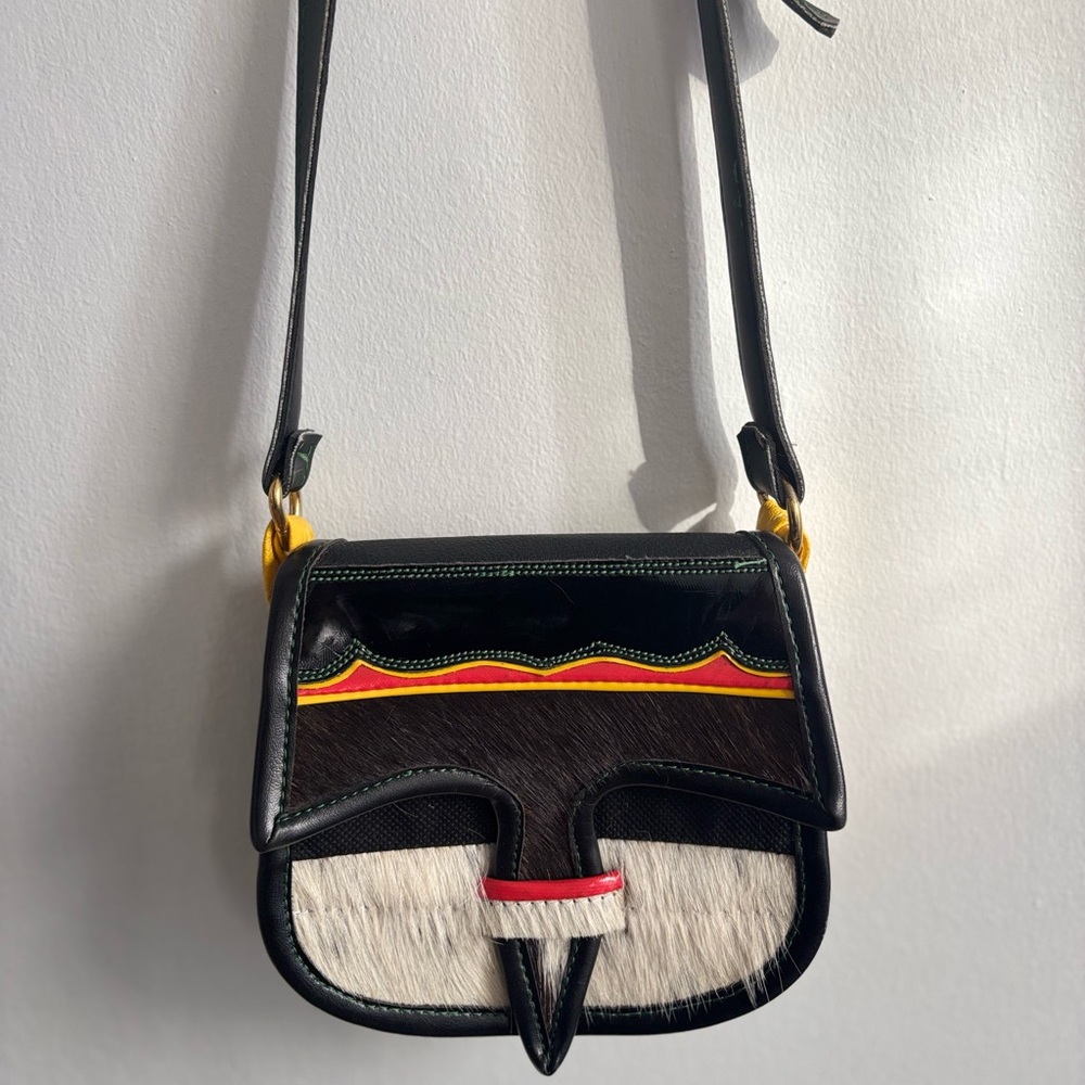 Vintage-Boho cowhide crossbody bag